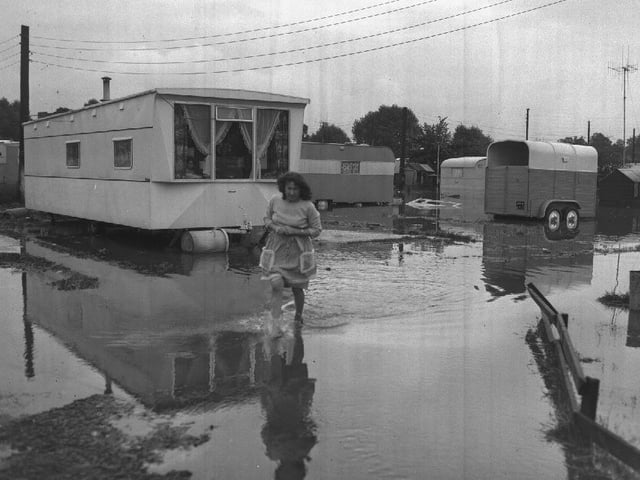 Floods at caravan site