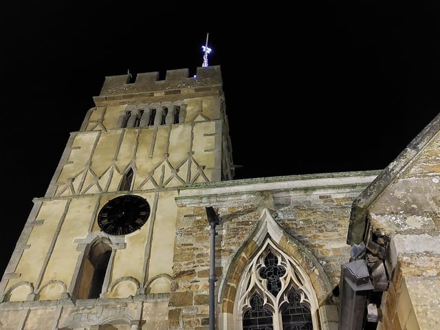 Earls Barton celebrates Christmas Eve in the Square - All Saints Church is one of the organisers of the evening