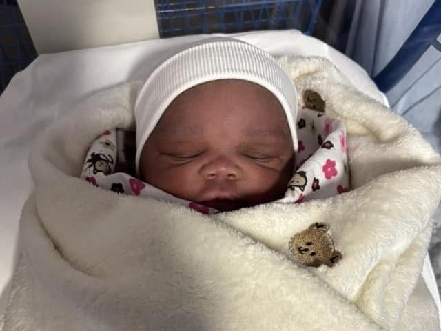 Ayla-Skye born at 2.30pm on January 30 at Northampton General Hospital.