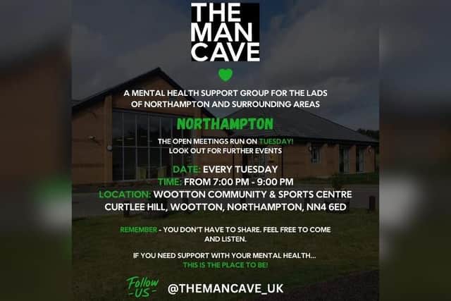 All the details you need about the weekly Man Cave session in Northampton, running every Tuesday in Wootton.