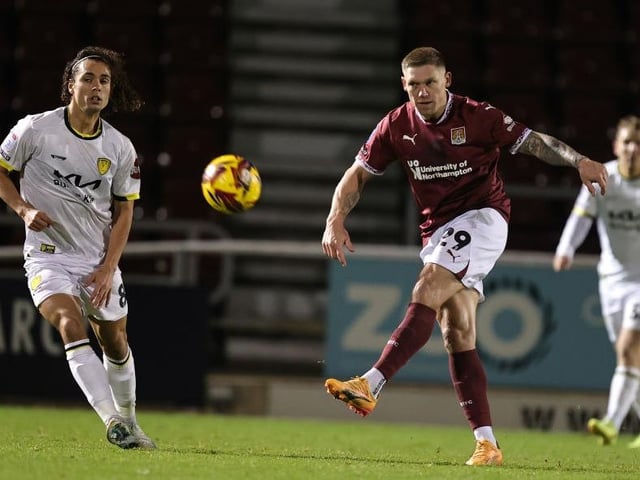 Excellent work to create Dobson's opener and then bravely headed in his first Town goal. Was scheduled to come off in the second half but injuries to others meant he had to play the full game... 7