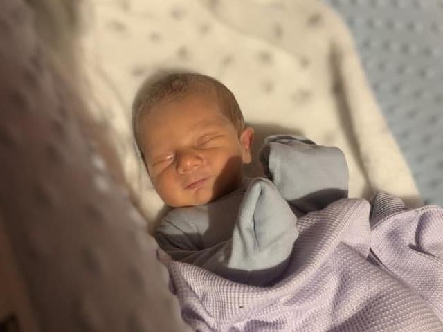 Myles Patrick born at 4.27am on October 20 at Northampton General Hospital, weighing 5lbs 5oz.