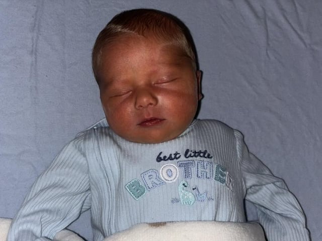 Rowan David Jay born at 12.08pm on July 23 at Northampton General Hospital, weighing 9lbs 2oz.