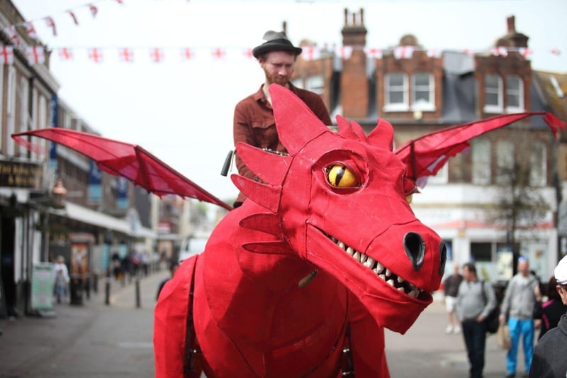 St George's Day celebrations will take place in the Guildhall courtyard on April 20, 2024, from 11am until 2pm. There will be a circus workshop, face painting, a giant fire-breathing Dragon and St George himself, as well as much more.