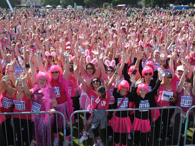 2011 - Over a thousand women take part in the 10k Race for Life at Abington Park in Northampton.