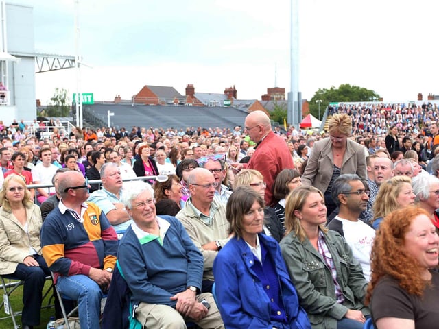 Elton John at Northamptonshire County Cricket Club.