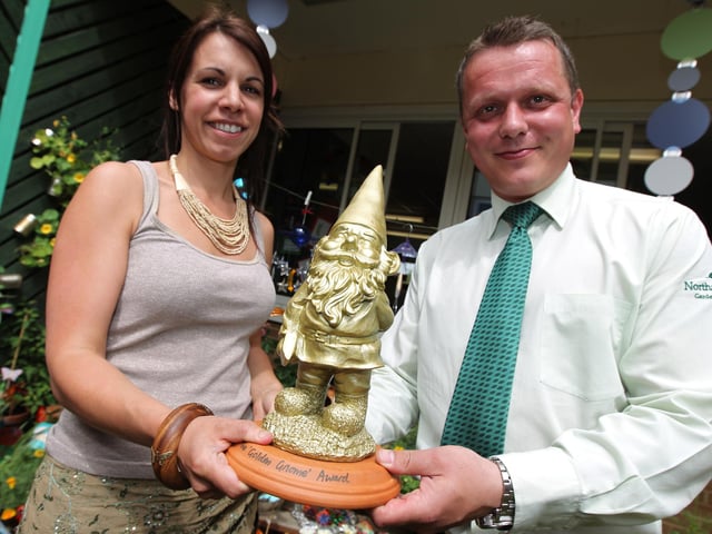 2010: Golden Gnome Award too with Abington Vale Primary School teacher Katy Bassett and Wyvale Garden Lee Whitestone