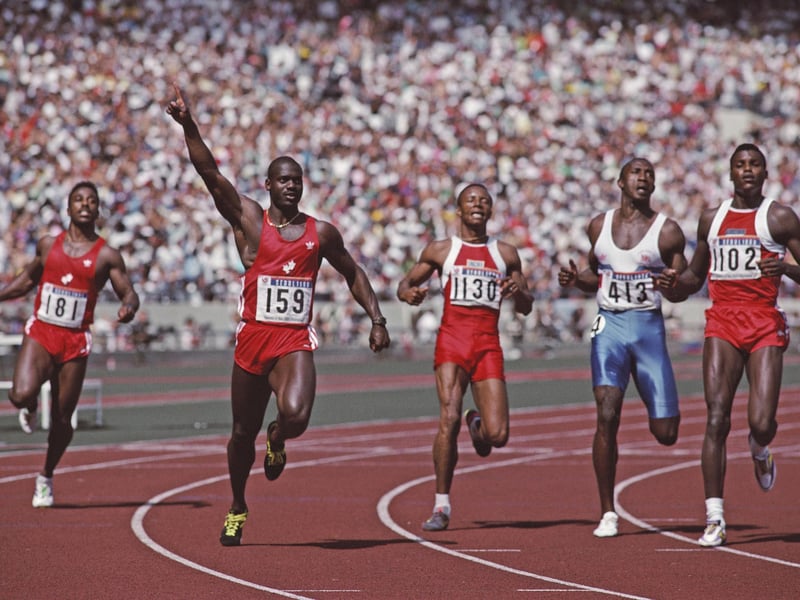 Canadian sprinter Ben Johnson won gold in the 1988 Seoul Olympic Games, beating his own world record in the process. However he failed a post-race drug test and , almost as quickly as he had won, Johnson's medal was taken away.