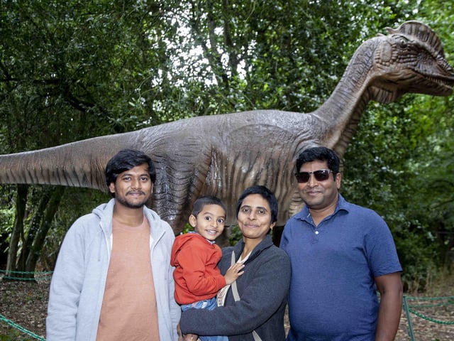 Families had tons of fun with the dinosaurs at Delapre Abbey