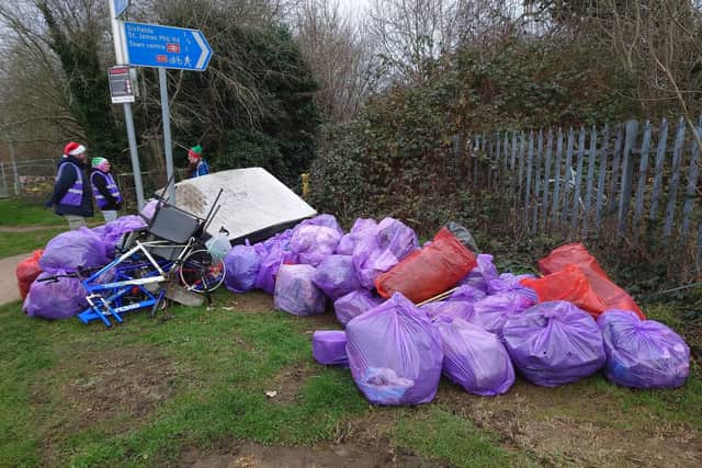 Almost 150 bags of litter were cleared during the two abandoned campsite picks in December 2024.