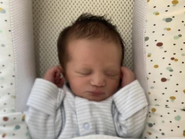 Alfie born at 8.30am on October 25 at Northampton General Hospital, weighing 6lbs 15oz.