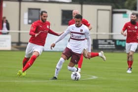Shaun McWilliams in action for the Cobblers at Brackley Town (Picture: Pete Norton)