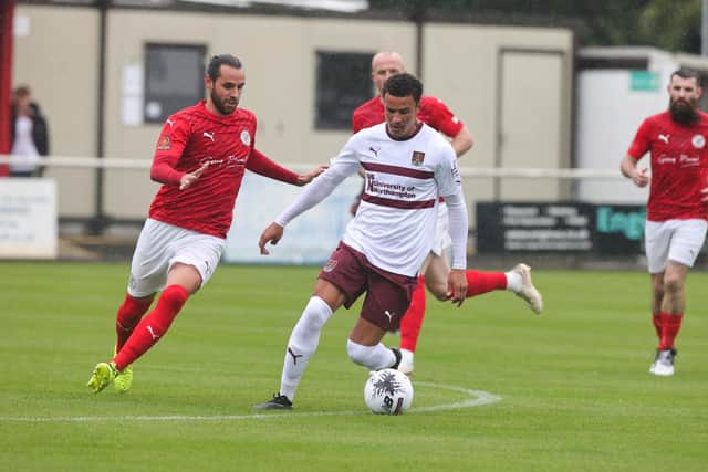 Shaun McWilliams in action for the Cobblers at Brackley Town (Picture: Pete Norton)