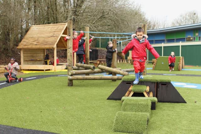 The new outdoor learning area at Hunsbury Park Primary School