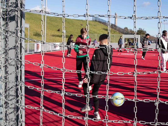 The new community all-weather pitch here at Sixfields was officially opened at Saturday’s Community Day game. Pictures by Kirsty Edmonds