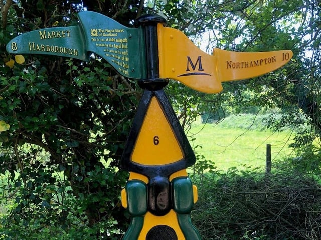 Lamport milepost after makeover