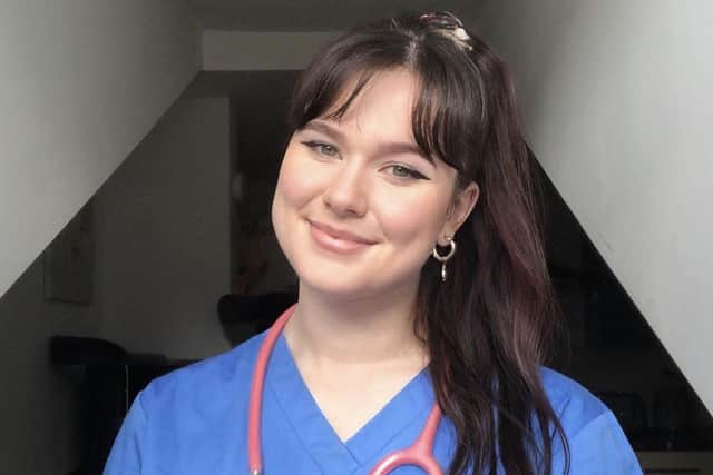 23-year-old Leah Brooks, a fourth year medical student and former Northampton Academy student.