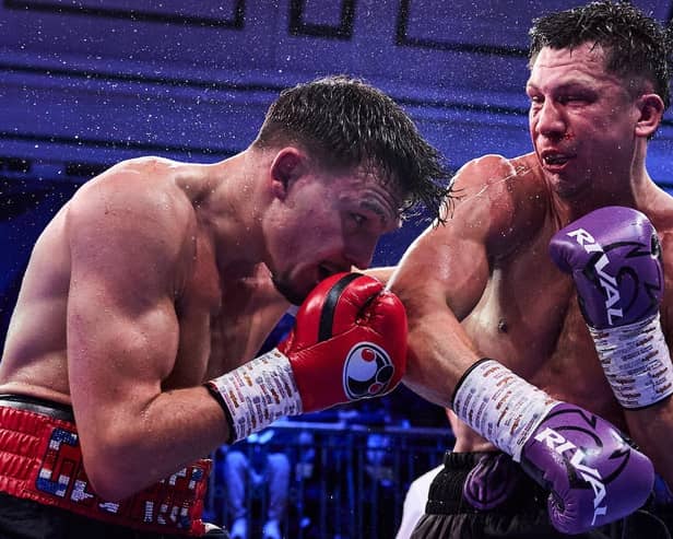 Kieron Conway in action againsy George Liddard in October (Picture: Mark Robinson / Matchroom Boxing)