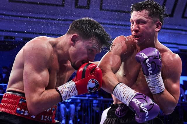 Kieron Conway in action againsy George Liddard in October (Picture: Mark Robinson / Matchroom Boxing)