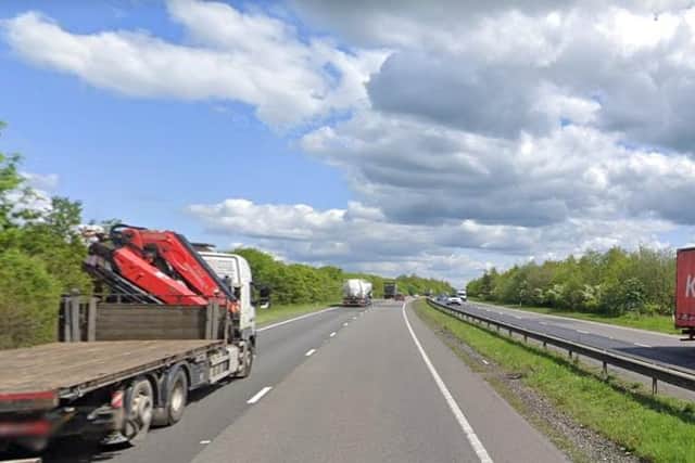 The crash is said to have happened on the A14 near Welford. File image: Google.