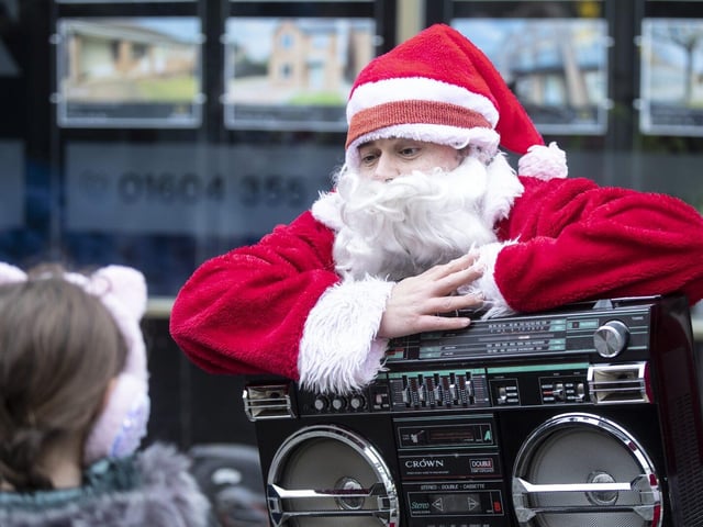Christmas shoppers enjoyed the festive celebrations in Northampton's Cultural Quarter on Saturday