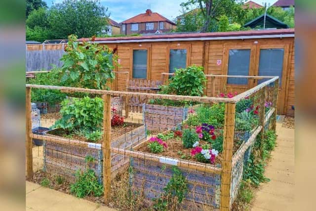 Visitors love the garden area of The Stables, and much of what they grow and plant is used in their cooking sessions.