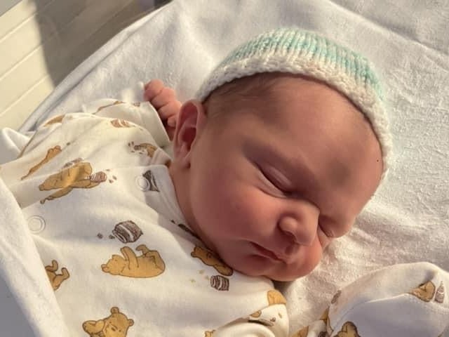 Ciarán Martin Joseph born at 2.40pm on July 29 at Northampton General Hospital, weighing 8lb 2oz.