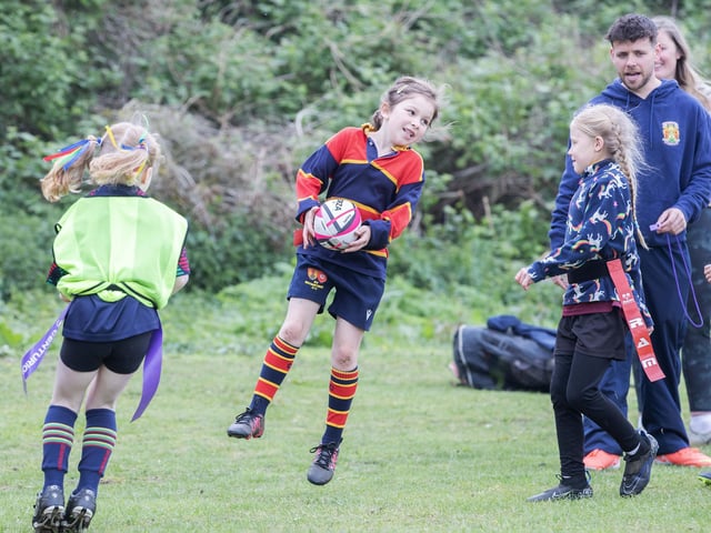 Under 7s girls rugby festival at Northampton Old Scouts on Sunday May 3