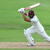 Emilio Gay scored the second first-class century of his career against Kent at Canterbury on Monday