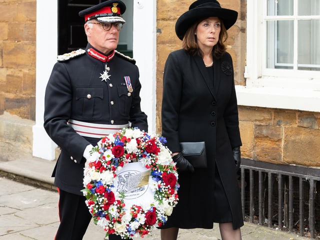 Northamptonshire civic leaders laid wreaths outside All Saints Church on Saturday (September 10) as a way to pay their respects to Her Majesty The Queen.