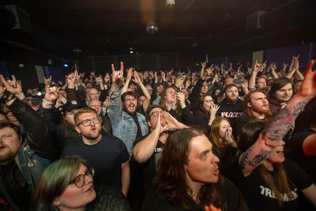 Fans inside the Roadmender in Northampton on Monday, February 26, 2024. Photo by David Jackson.