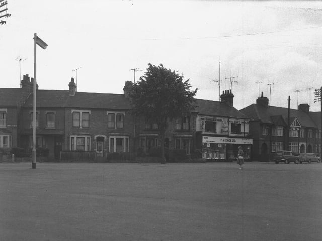June 29, 1962, F A Goode, TV and electrical shop, property affected by new road at Far Cotton, Northampton