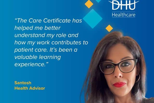 Santosh was delighted to achieve her Carte Certificate with DHU