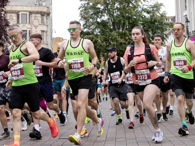Hundreds of runners took part in the half marathon around the town on Sunday September 14.