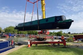 Around 25 canal boats will be craned into Crick Marina for the Crick Boat Show