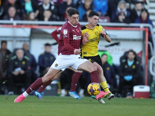 Not much came his way in front of goal but that isn't to say he didn't have a positive impact on the game and Town's performance. His physical presence and willingness to go into battle with Burton's defence gave Cobblers a focal point and something to play off... 7
