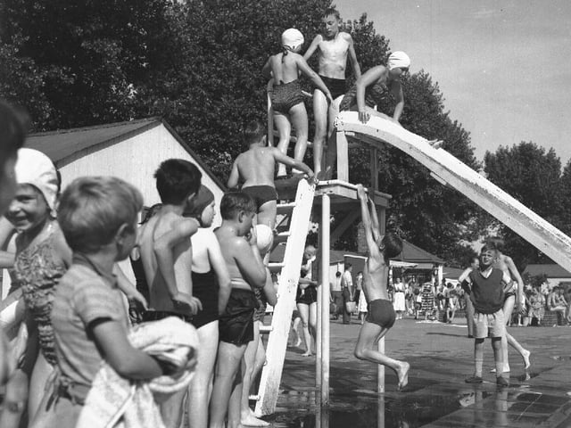 August 8 1959, Midsummer Meadow swimming pool in Northampton