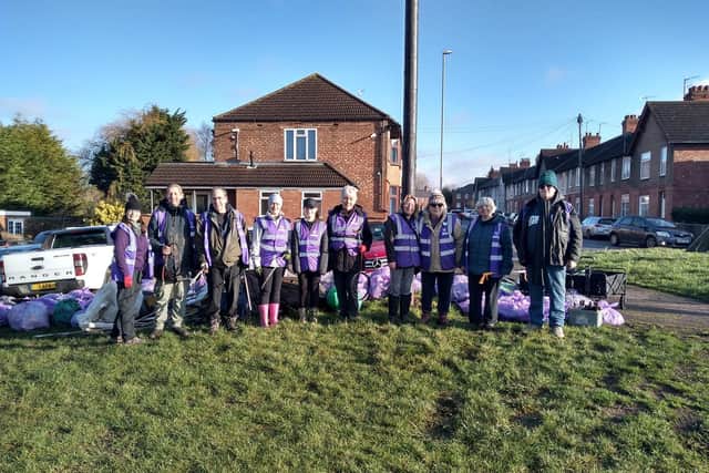 Alison, pictured on the far left, first started litter picking in the summer of 2021 and joined the Northants Litter Wombles a few months later in September.