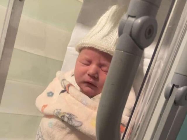 Anastasia-Marie born at 4.51pm on November 19 at Northampton General Hospital, weighing 9lbs 5oz.