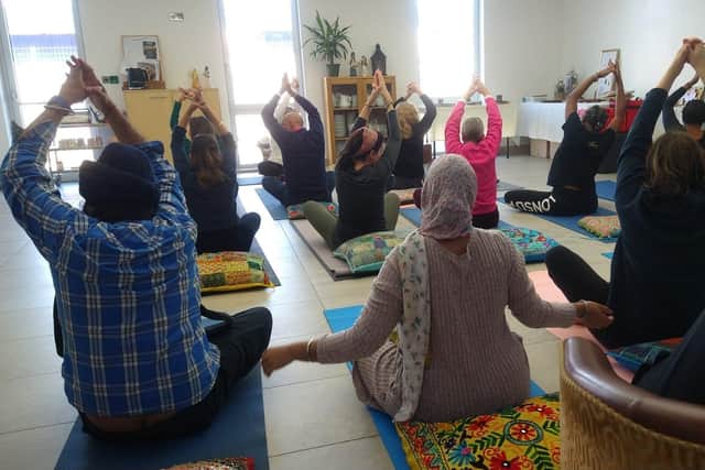 Yoga session with Helen Puk