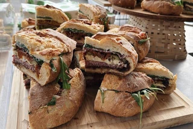 Customer favourite the 'Spread flat', which combines brie, salami, olives, sun dried tomatoes, caramelised onion chutney, rocket and mayonnaise.