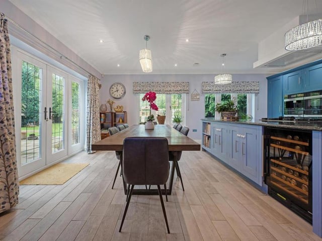 Plenty of light pours into the kitchen-diner from the large and private rear garden.