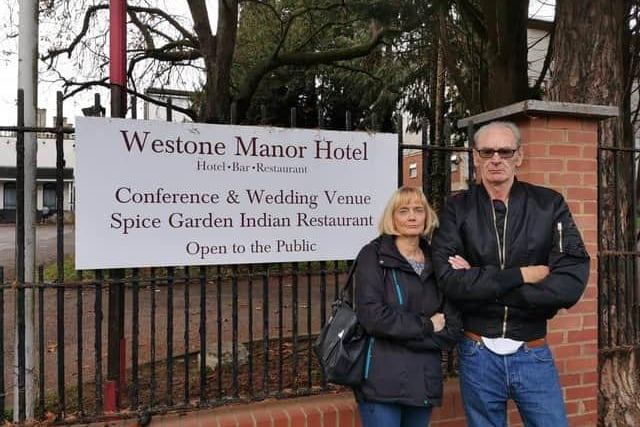 Danny George and his wife Karen criticised Westone Manor Hotel, in Weston Favell, for cancelling their big day on March 31 2023. The couple from Kingsthorpe were “absolutely disgusted” after their £5,000 wedding venue was cancelled following a mysterious eight-month block booking by another party, which is believed to be for asylum seekers. They said: "This sort of thing doesn't happen overnight either, they've known about this for a while. If they've treated everybody else they have us, well, it's disgusting. It's absolutely disgusting. It's very unprofessional."
