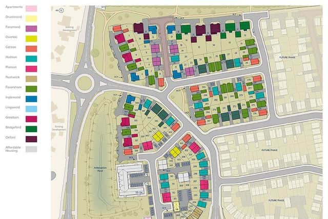 Site plan for Miller Homes @ Norwood Quarter