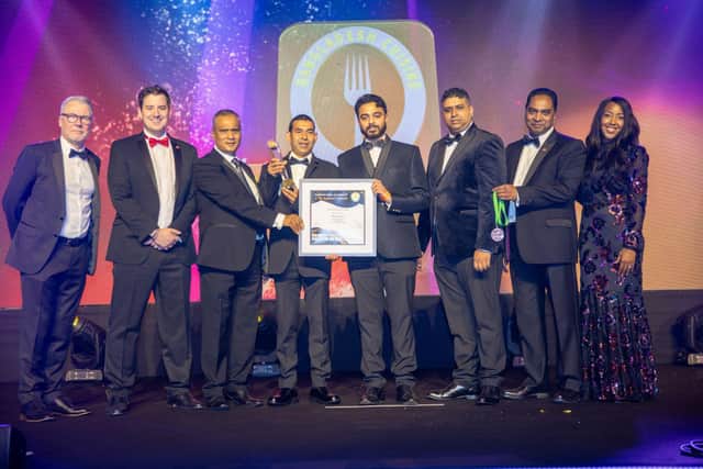 Abdul Hye of Saffron (centre) was named East Midlands Chef of the Year at the Bangladesh Caterers Association awards.