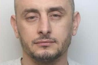 The 31-year-old drug dealer was caught driving in a white Ford Transit van on the A43 between Northampton and Kettering with cannabis plants, a rambo-style knife and a machete.  According to police, he was stopped after calls from locals who suspected a break-in taking place at Princes Street, Kettering. Officers later discovered a cannabis factory inside the residential property.
Celaj of Aylesbury Drive, Houghton Regis in Bedfordshire, was sentenced to a total of 15 months for possession with intent to supply a Class B drug – cannabis, possession of a knife blade/sharp-pointed article in a public place and traffic offences