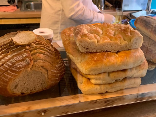 The fresh bread is used to make the sandwiches and paninis at Caffe Tucci