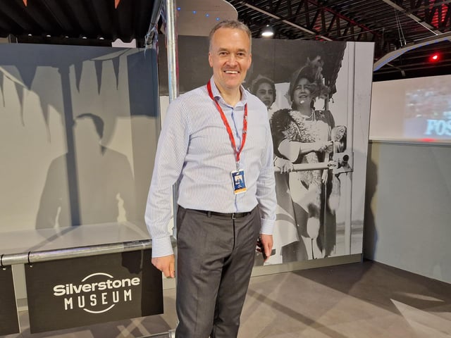 Phil Lawrie, CEO of Silverstone Museum, at the launch of the 75th anniversary Formula One exhibition.
