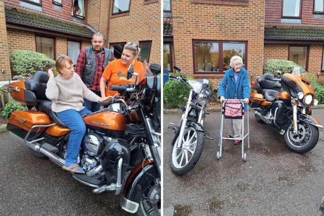 The visit came after a team member at the care home, who helps to run entertainment for the residents, saw the biker runs that The King Billy had previously done for the community.