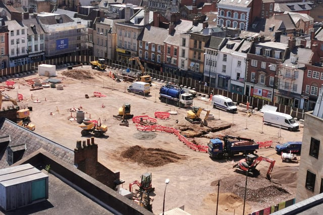 Here's an update on the Market Square works, which started four months ago